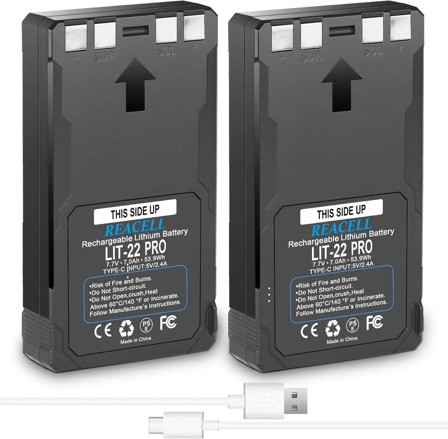 

2-Pack LIT-22 Rechargeable Batteries, 7000mAh High Capacity Batteries Compatible for Cellular Trail Camera Flex-M, Flex G-36