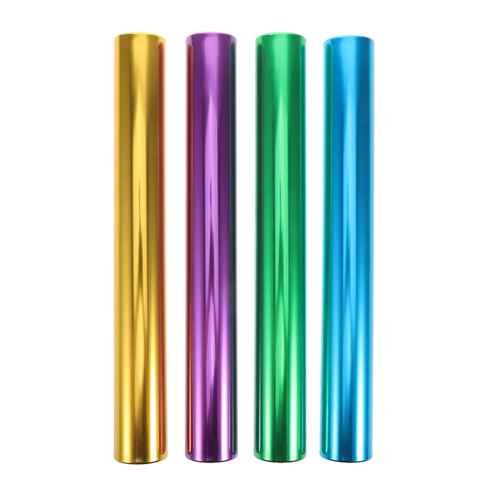 

4 Pcs Aluminum Alloy Relay Rod Racing Stick for Sports Sticks Reusable Race Metal