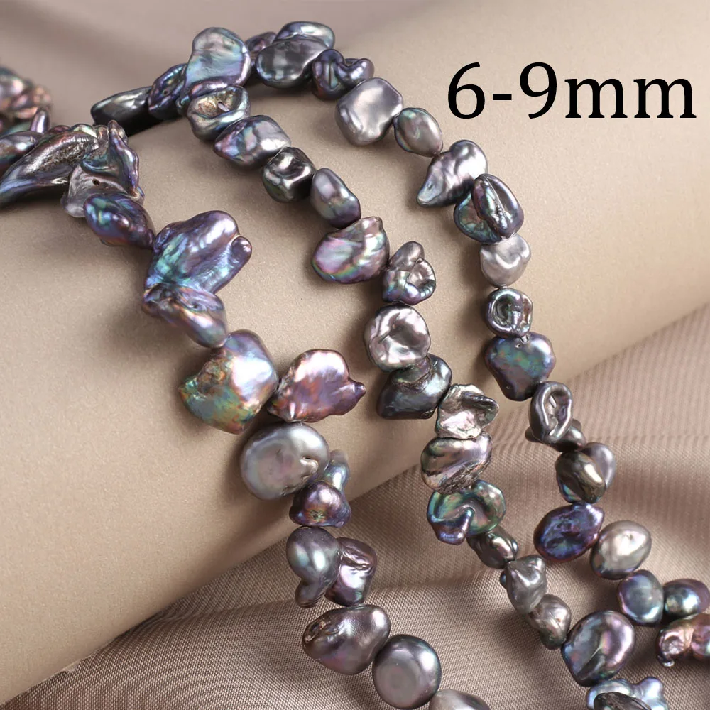 

6-9mm Irregular Shape Pearl Purple Natural Freshwater Pearl Spacer Beads for Jewelry Making DIY Necklace Bracelet Accessories