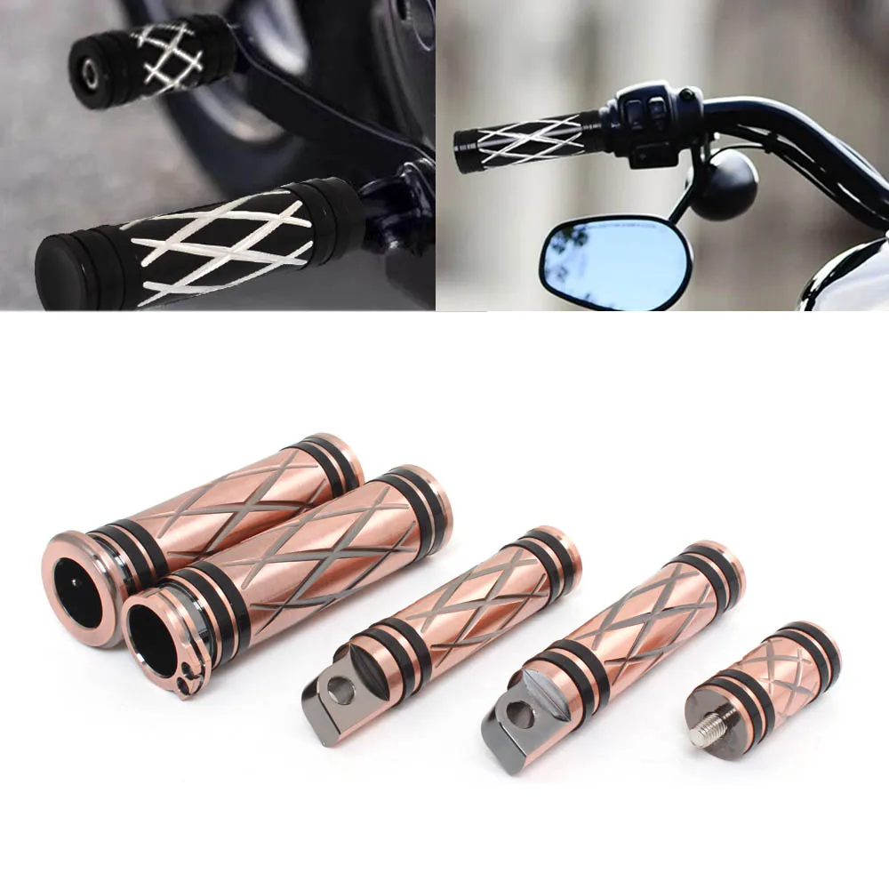 

Motorcycle Aluminum Handle Bar 25mm Hand Grips Foot Pegs Footrest Pedal Shifter Peg For Harley Sportster Touring Softail Dyna