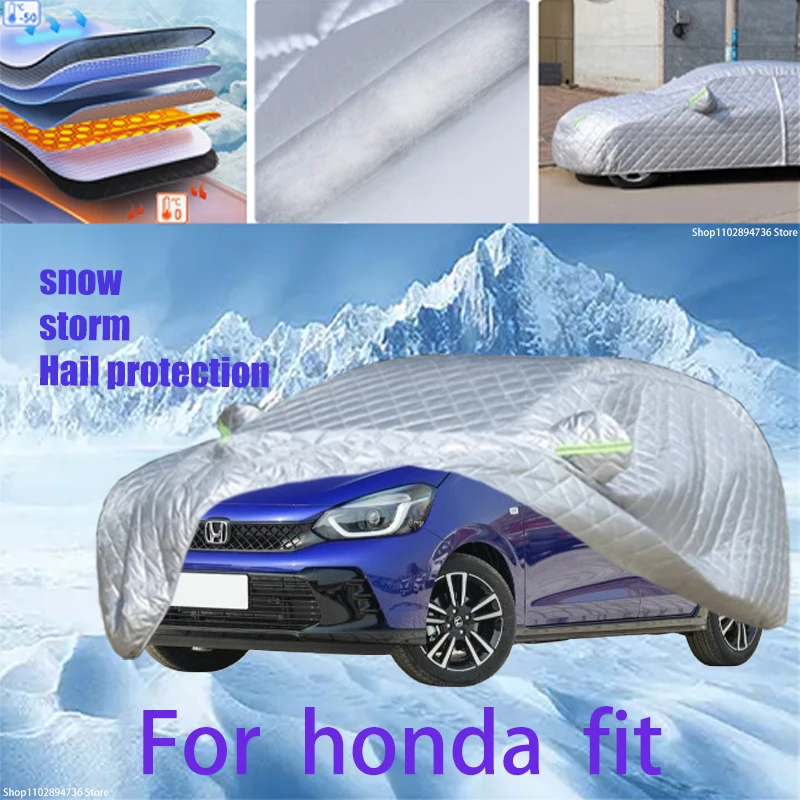 

For honda fit Outdoor Cotton Thickened Awning For Car Anti Hail Protection Snow Covers Sunshade Waterproof Dustproof