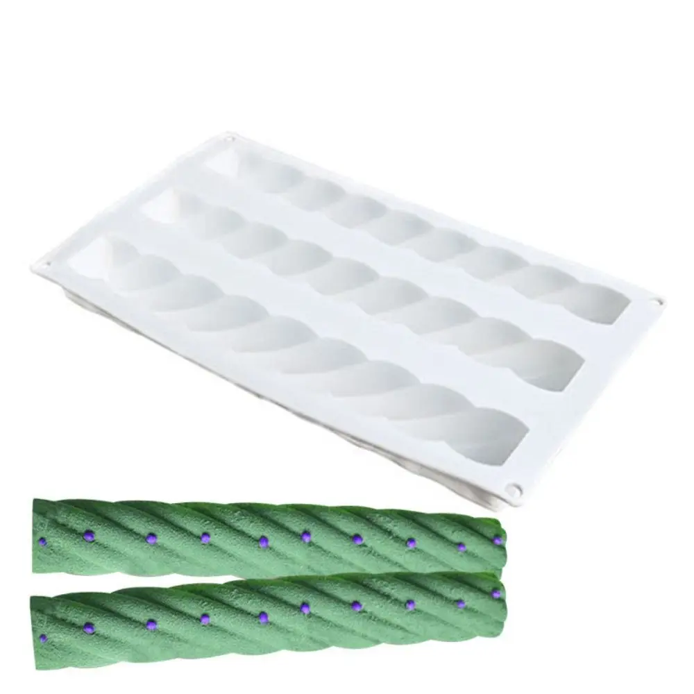Twisted Hemp Pattern Cotton Candy Cake Mold Fruit Design Non-Stick French Mousse Cake Mould Reusable Food-Grade Silicone