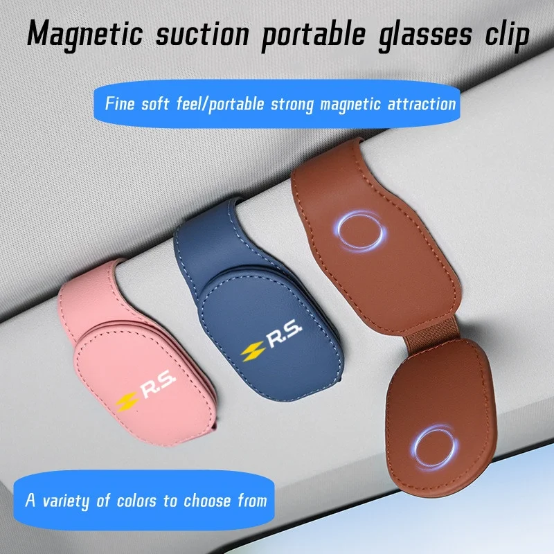 Car Eyeglass Holder Glasses Storage Clip For Renault RS Clio Scenic Logan Megane Koleos Sandero Safrane Sunglasses Accessories