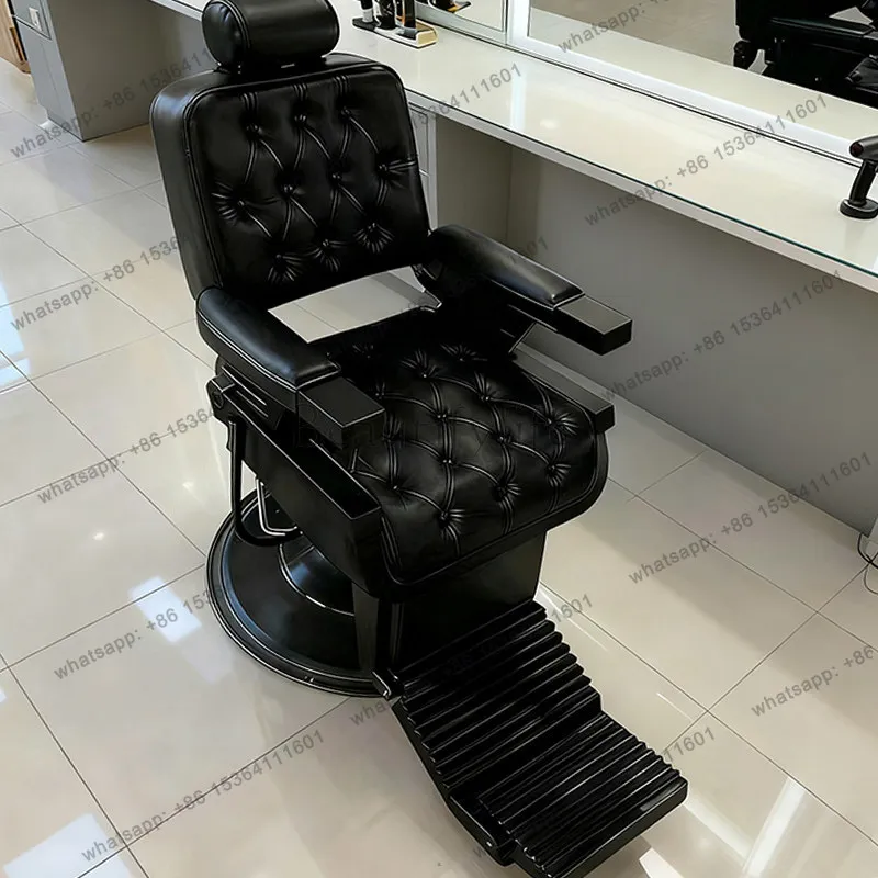 LSModern Minimalist Barber Chair Grey Nordic Aesthetic Comfy Hair Salon Chair Luxury Glamour Cadeira De Cabeleireiro Furniture