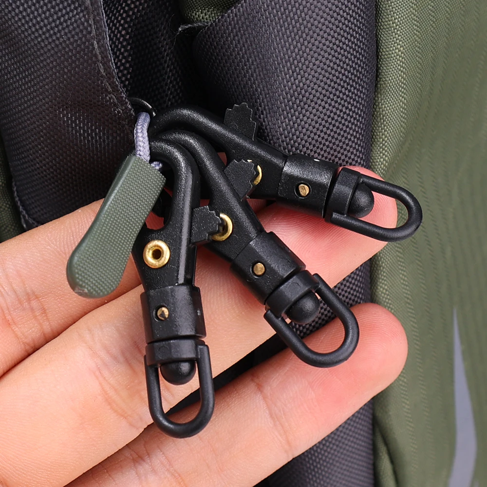 20PCS Mini Rotatable Spring Backpack Hooks Mountaineering Buckle Umbrella Rope Quick Hook Key Chain Hook Outdoor Survival Tools