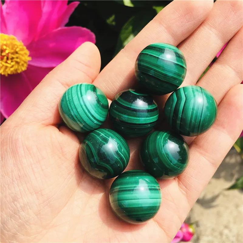 

20mm Natural malachite crystal ball home decoration ball diviner circular stone ball wedding photography accessories