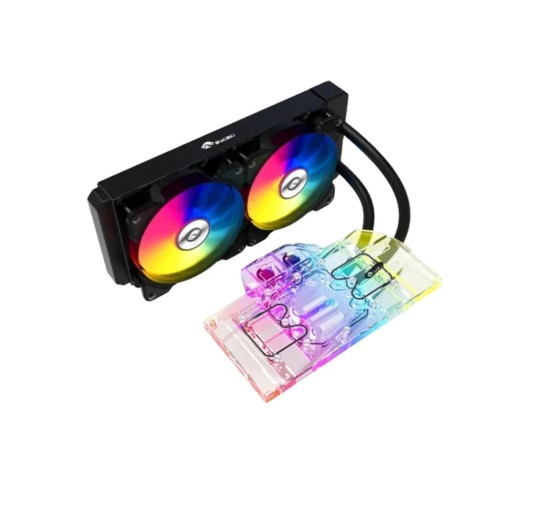 Bykski AIO GPU Water Cooling Kit RGB For NVIDIA RTX 3080 3090 AIC Reference Graphics Card VGA Liquid Cooler 5V, B-FRD3090H-RBW