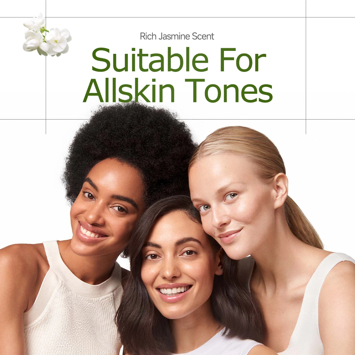 자스민 에센셜 오일은 피부 관리, 마사지, 목욕, 아로마테라피에 사용되며, 몸과 머리에 사용하기에 적합합니다.