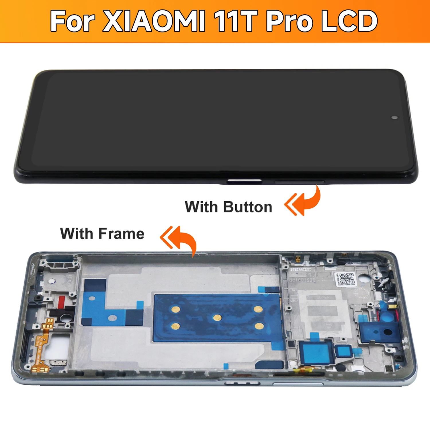 100% Tested Mi 11T Display Replace For Xiaomi Mi 11T Pro LCD 2107113SG Display Touch Screen Digitizer Assembly Repair Screen