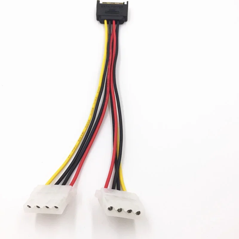 Cavo di prolunga di alimentazione da 20cm SATA 4pin maschio a Molex IDE Dual Big 4pin adattatore per cavo femmina per adattatori Hardware per disco rigido HDD