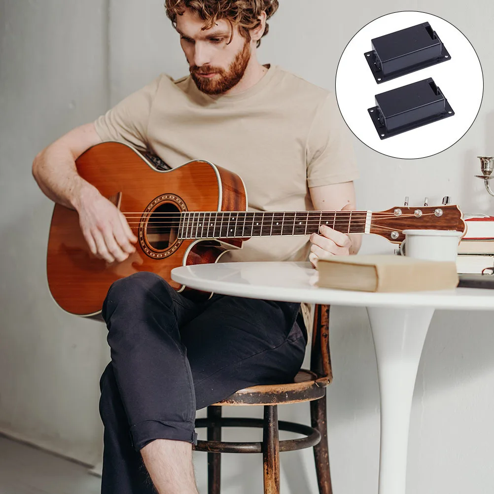 

Pickup Case Compartment for Active Guitar Casing Black Synthetic Plastic