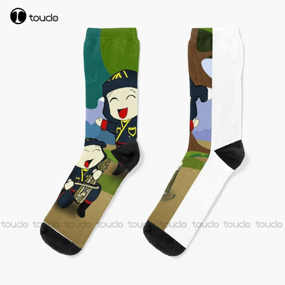 Dancing Pontians Socks Red Socks Women Street Skateboard Socks 360° Digital Print Design Cute Socks  Creative Funny Socks