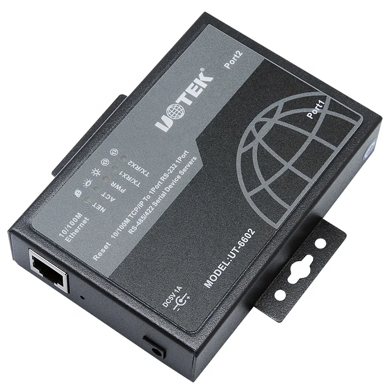 RS232 RS485 RS422 to Ethernet TCP/IP Converter Serial Device Server UT-6602