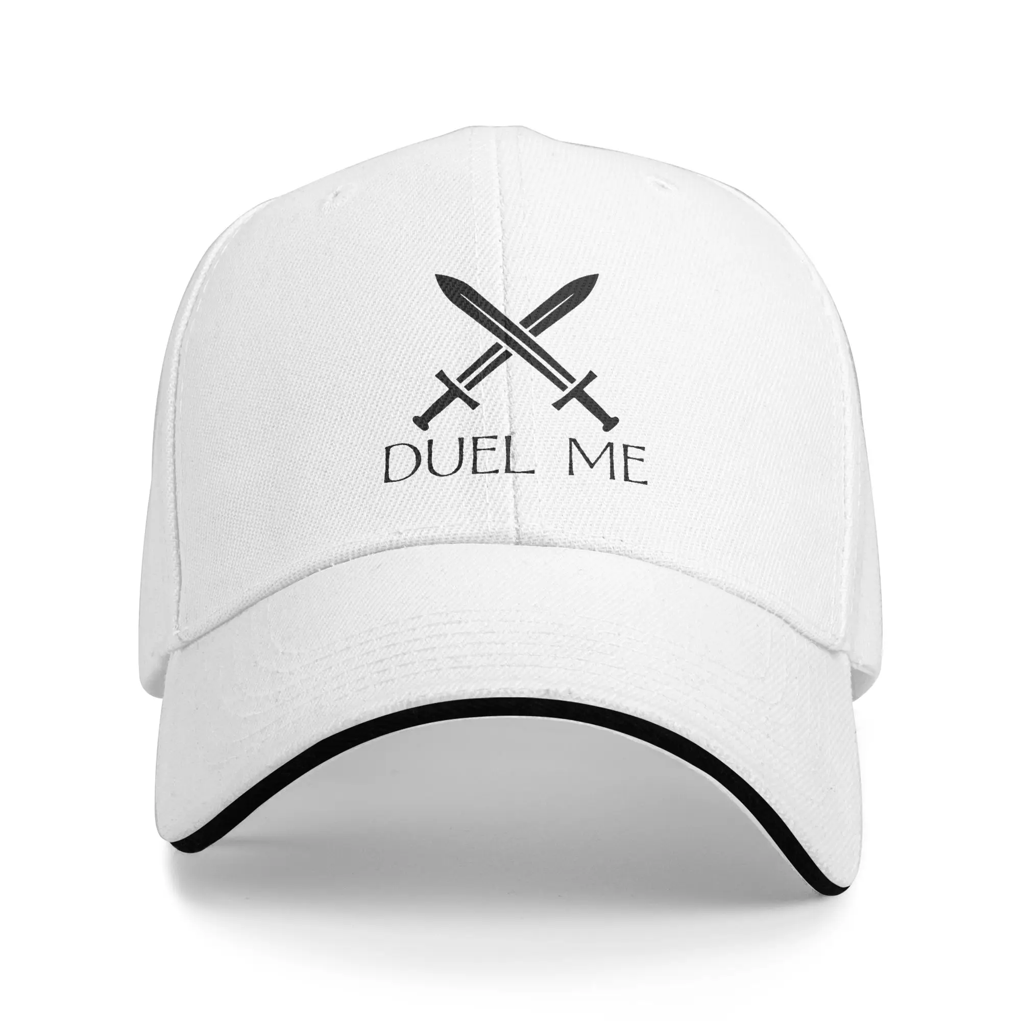 Duel Me Sword Fighting Sandwich Baseball Cap Retro European Medieval Knight Unisex Polyester Adjustable Sun Cap Travel Adult Hat
