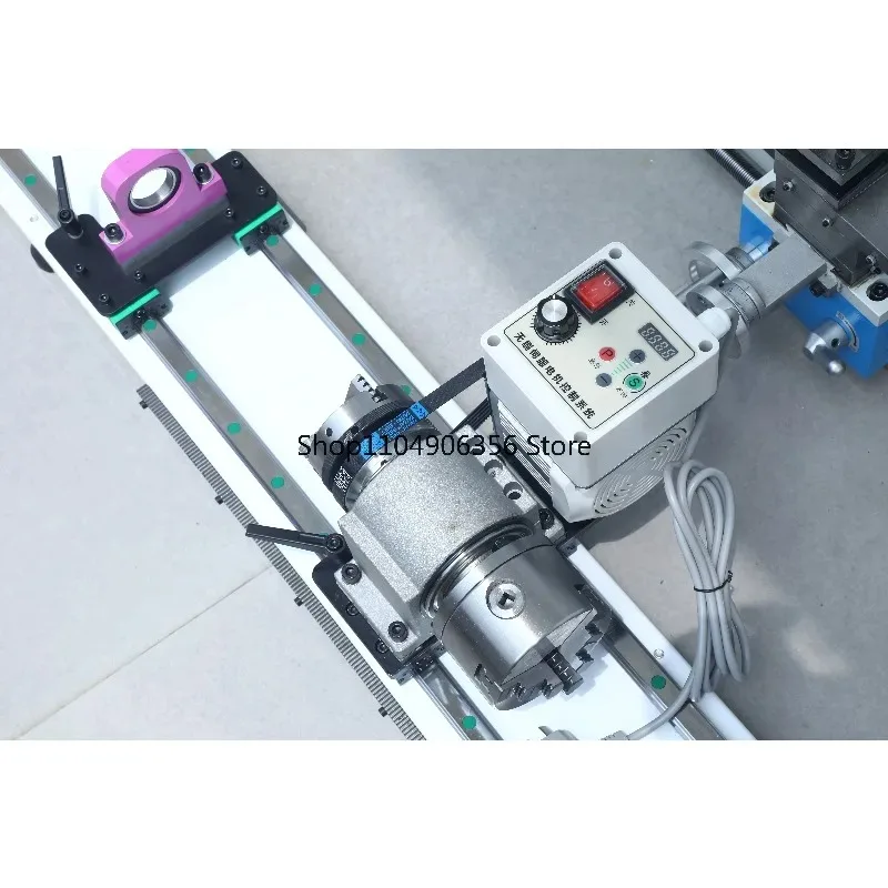 for Quick Shipment  7075G Pool Cue Repair Lathe Machine with Shift Rail Variable Speed Billiard Snooker Cue Repairing Tool