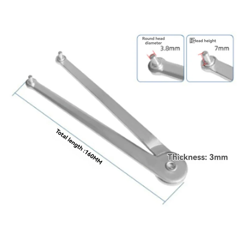 B97A-Universele verstelbare haakse slijper moersleutel pinsleutel, handsleutel pin tang ronde moeren geschikt voor haakse slijpmachines