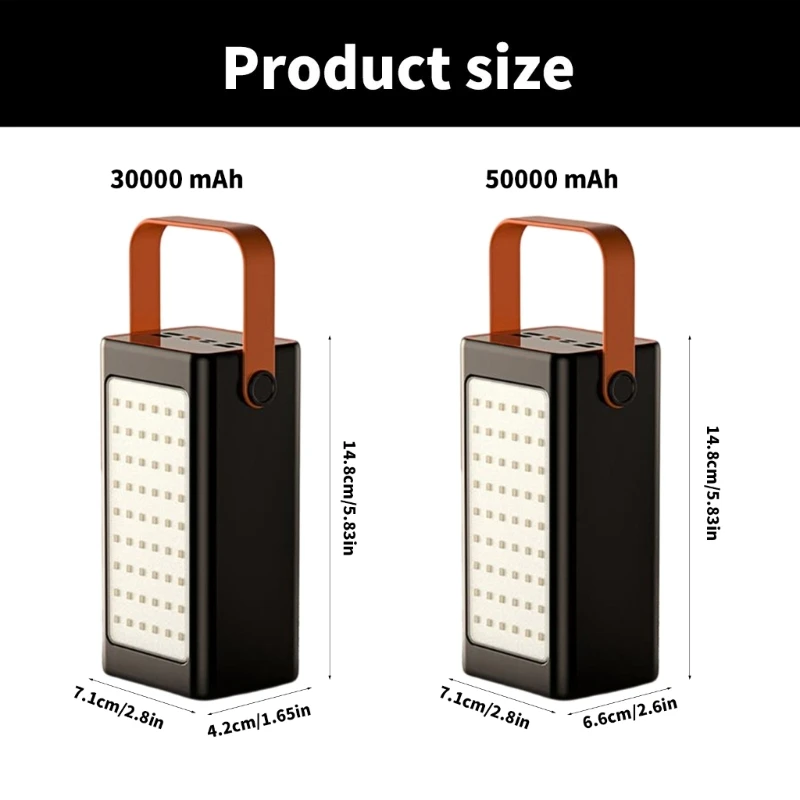 PD66W Superschnelllade-Campingleuchte für den Außenbereich, mobiles Netzteil mit starker LED-Beleuchtung für Nachtabenteuer