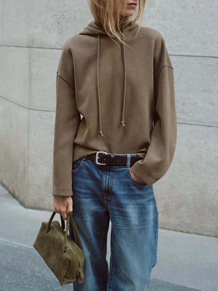 سويت سلي متعدد الاستخدامات ie وصل حديثًا سترة نسائية لموسم الخريف 2025 مريحة طويلة Sve Crew Ne