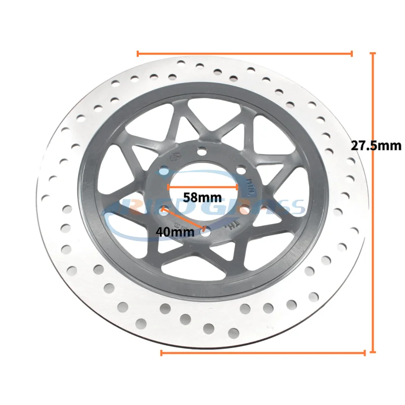 Cakram rem depan sepeda motor QS150-A GN250 275mm, cakram rem