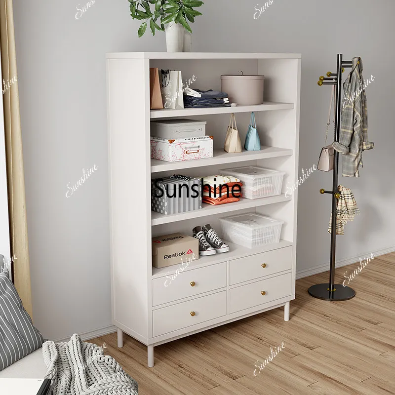 Nordic light luxury storage bookcase, living room display locker, bedroom storage cabinet
