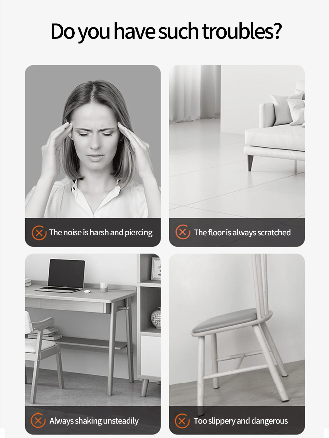 30 soundproof chair leg protectors, durable anti slip furniture pads, suitable for dining chairs and tables, durable materials,