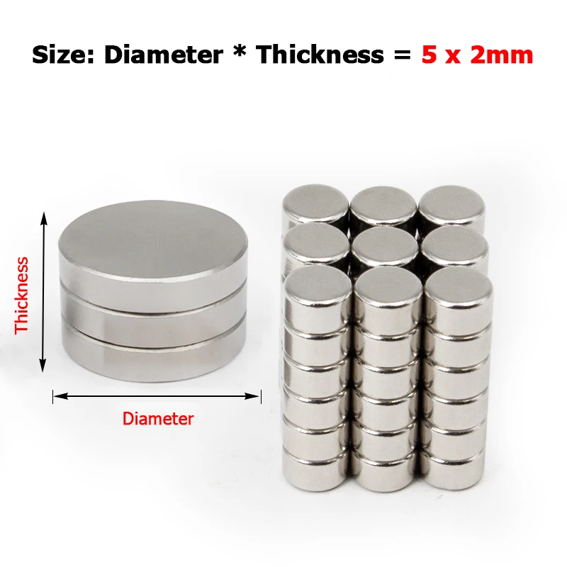 1-100pcs Dia 3-30mm Magnetic Block Thickness 1-10mm Super Powerful Magnet Round Disc Strong Magnet for Fridge Home Office Craft
