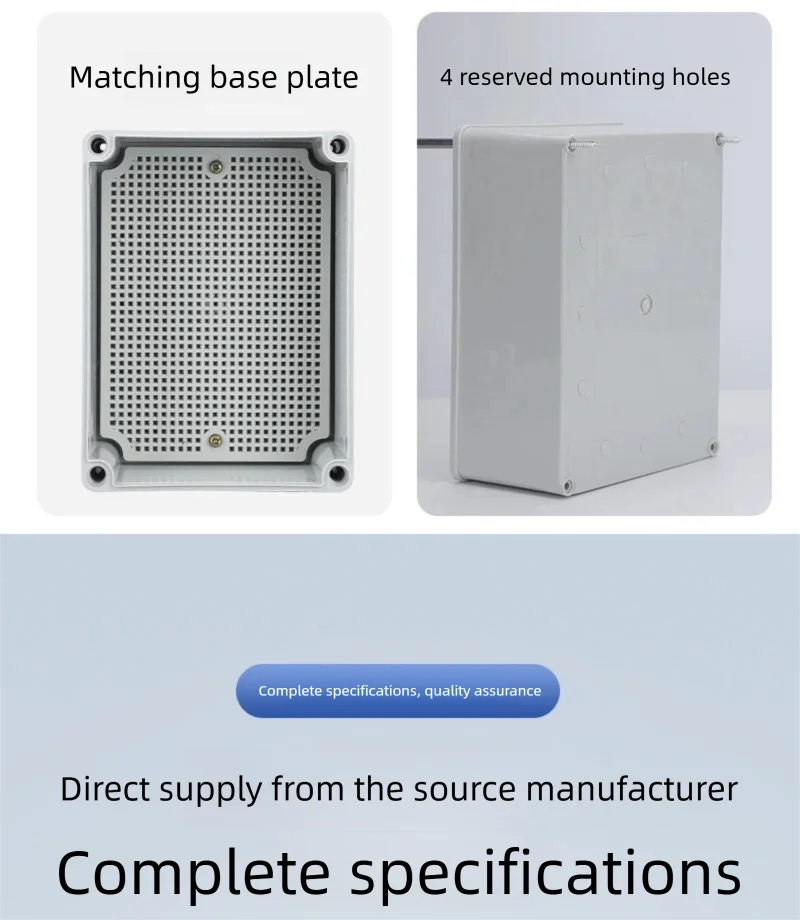 AG-Serie Kunststoff ABS Anschlussdose Schraubkabel Kundenspezifische wasserdichte Anschlussdose Ip65 Elektrisches Anschlusskastengehäuse für den Außenbereich – Detail 10