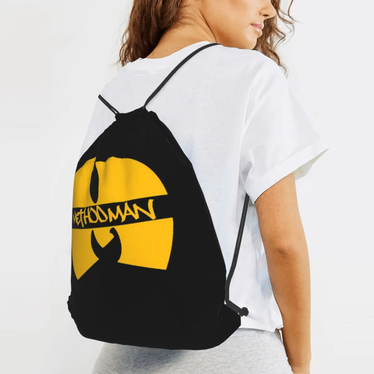 Method Man Logo-Rucksäcke, modische Sporttasche mit Kordelzug, Buchtasche, Büchertaschen für Reisen, Schule