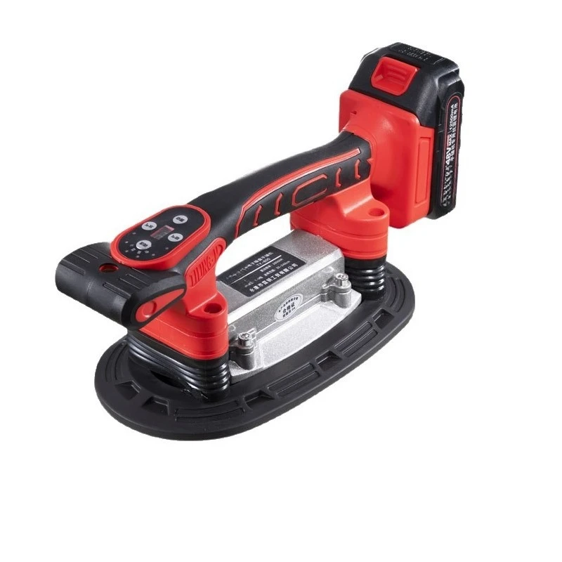 Tile tiling machine, tile laying tool, high-power double-disc floor tile vibrator