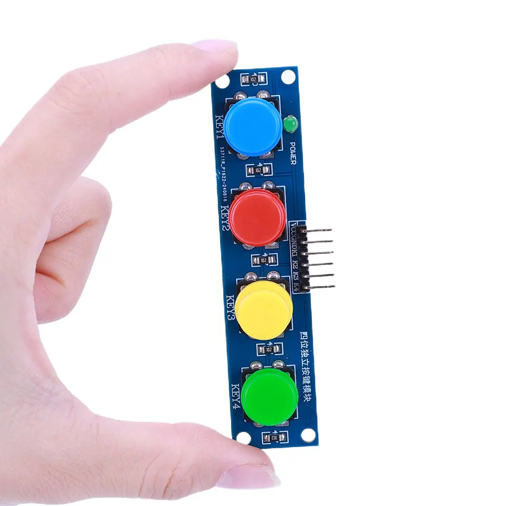 4 Independent Buttons Touch Button Module with Hat & LED Indicator Keyboard Module for Arduino Or Raspberry Pi