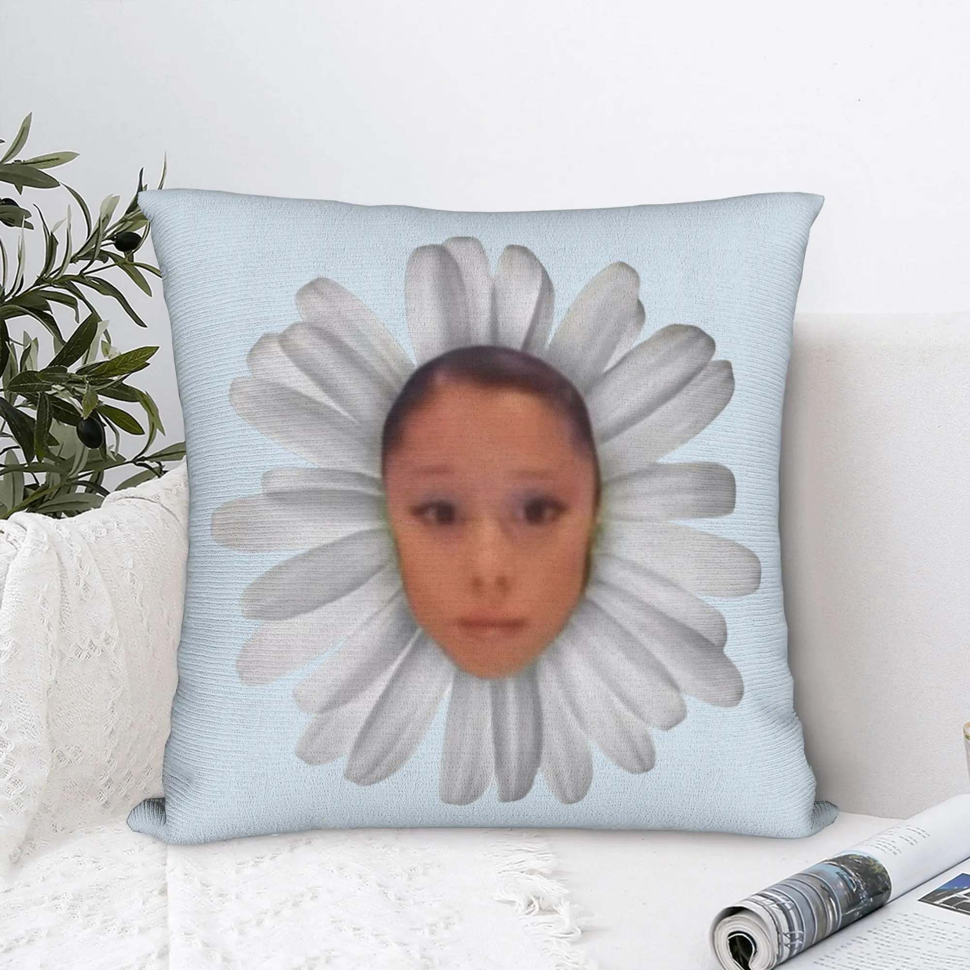 Arianas Pop Singer Grandes Pillowcase Printing Polyester Cushion Cover Decorations Sunshine Throw Pillow Case Cover Dropshipping