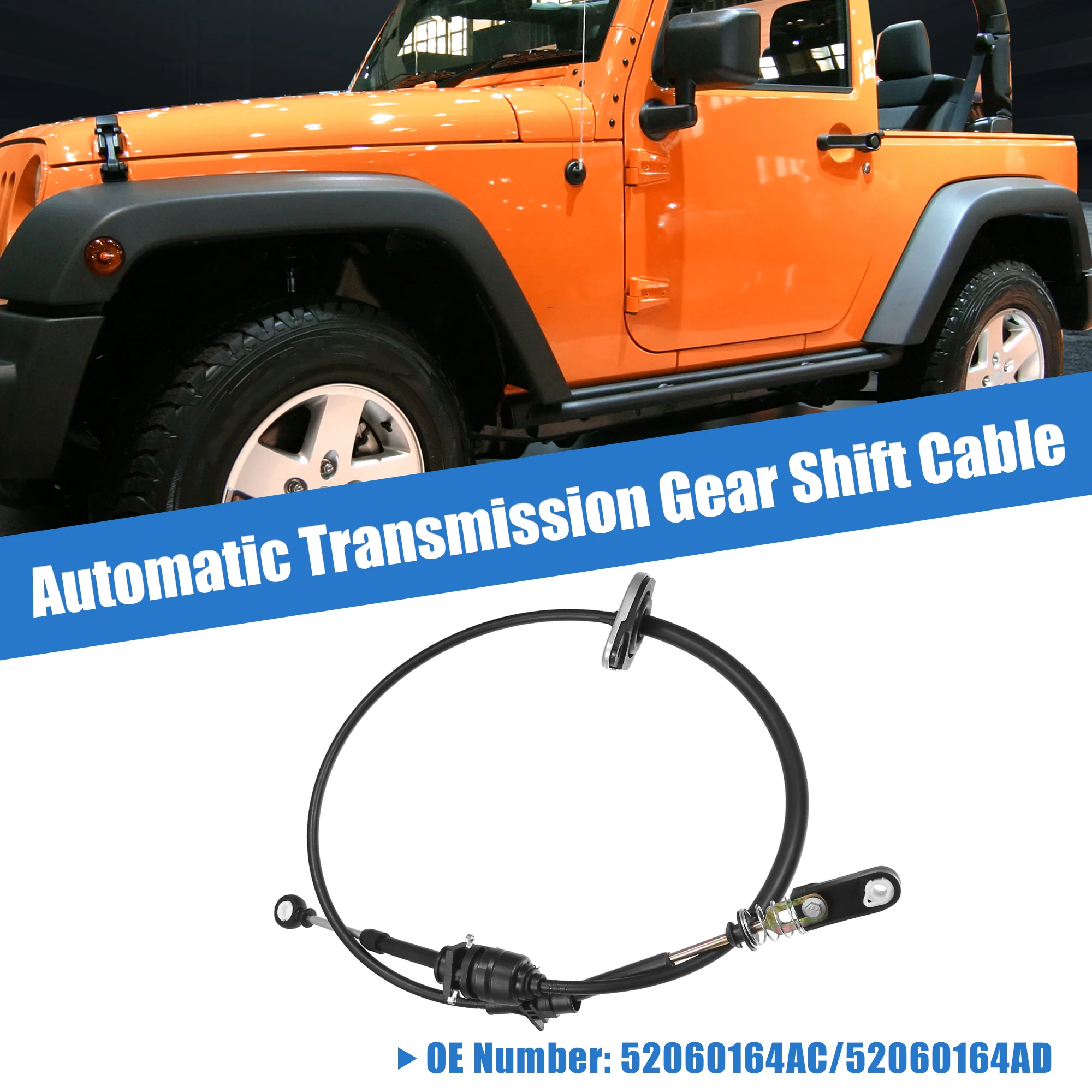 

X Autohaux Car Automatic Transmission Shifter Cable Gear Shift Cable No.52060164AC/52060164AD Fit for Jeep Wrangler 2007- 2010