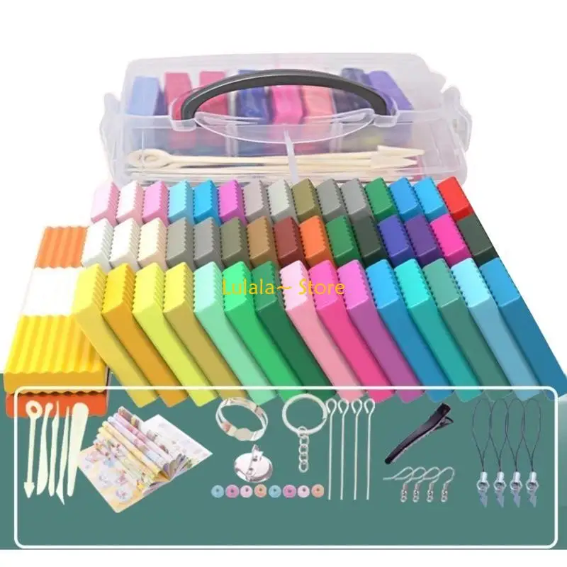 Y4QA Đồ Chơi Đất Sét Nhiều Màu Sắc Không Độc Hại Polymer Đất Sét Đồ Chơi NoSmell Dễ Dàng Làm Mẫu Cha Mẹ-Con Hoạt Động