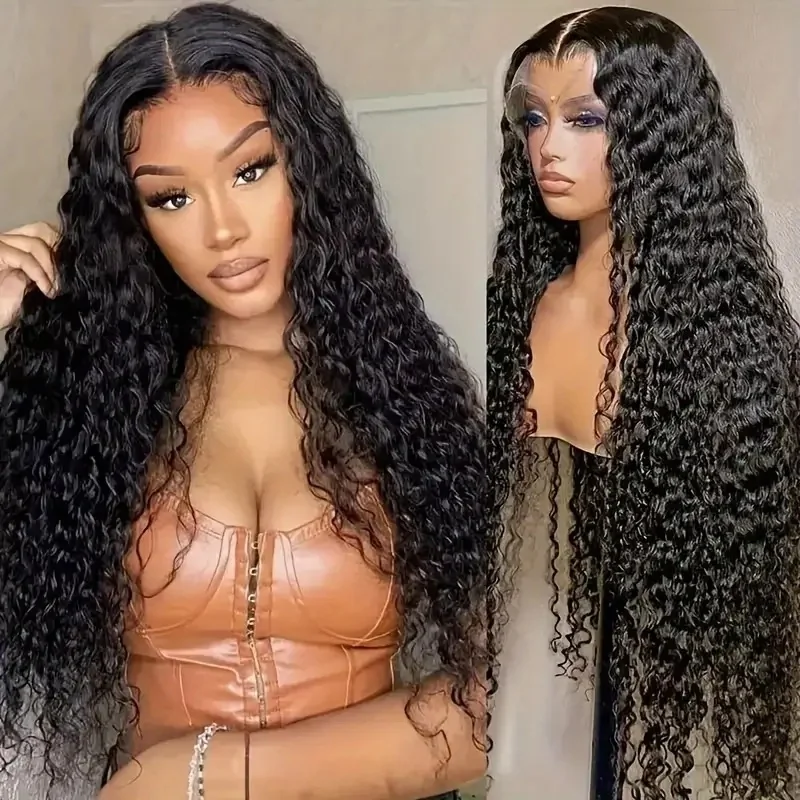 

13×6 Deep Wave Lace Front Wigs Human Hair 13×4 Transparent Human Hair Wigs 1B 5×5 Pre Plucked Wigs For Women