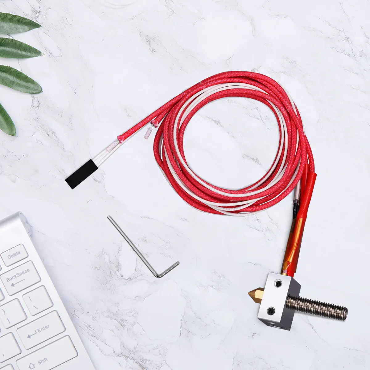 

Сборный экструдер для 3D-принтера, хотэнд, 1.75 мм филамент, сопло 0.4 мм, шаговый двигатель 12В, сопло MK8 Reprap, энергосберегающий