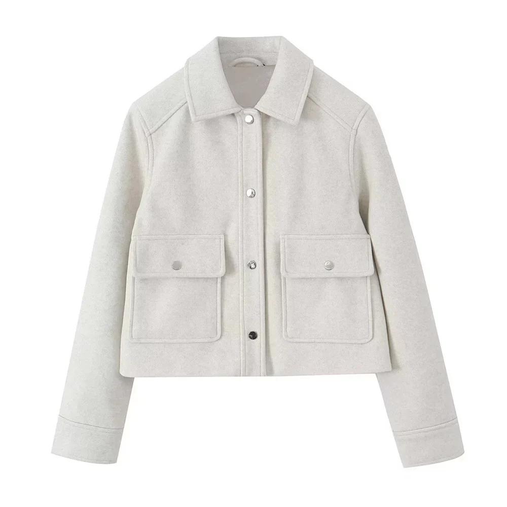 Autumn Women's Casual Collar Long Sleeve Texture Fashion Versatile Jacket Coat Causal Daily Wear for Women