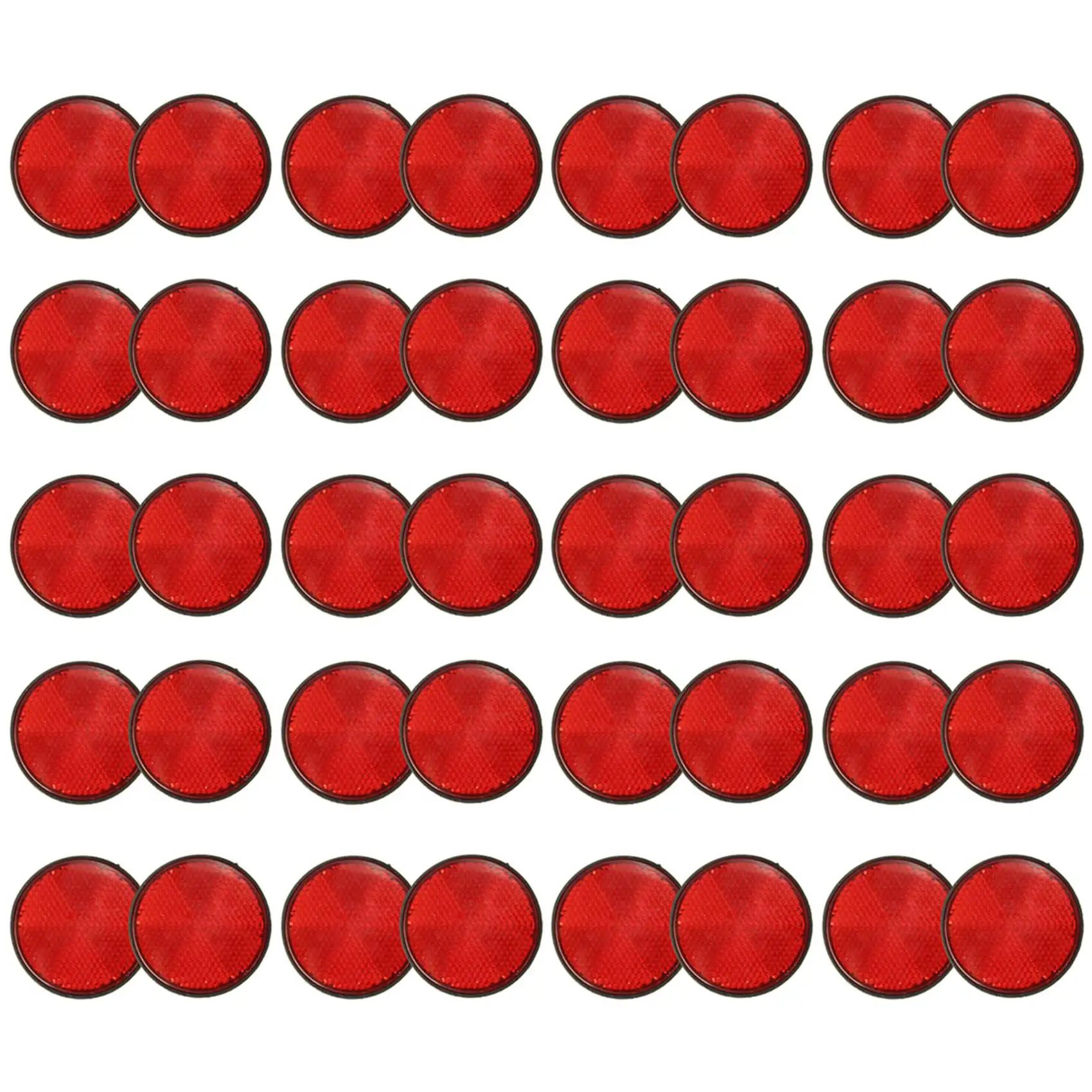 

AEA6-40Pcs Круглый красный универсальный отражатель для мотоциклов и квадроциклов 5,6 х 0,8 см