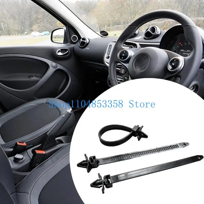 652F Car Cable Fastening Zips Ties Nylon Auto Bundling Tie Strap Quick Release Wrap Line Retainer Clip Wire Harness Fastener