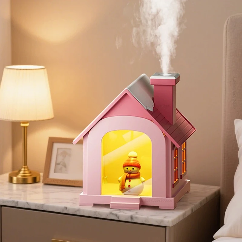 

Настольный мини-увлажнитель воздуха в форме снежного домика и снеговика с USB-подсветкой и функцией зарядки