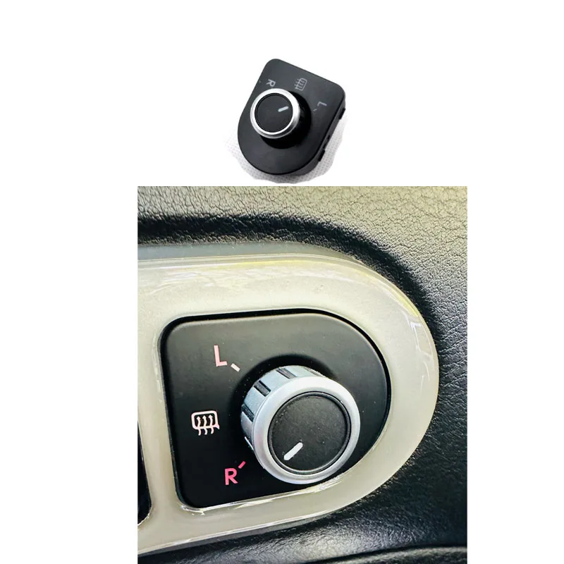 Matt Chrome Rear View Side Mirror Switch Knob (Heat Mirror Support) For VW Volkswagen Golf Jetta Bora MK4 Passat B5 / B5.5