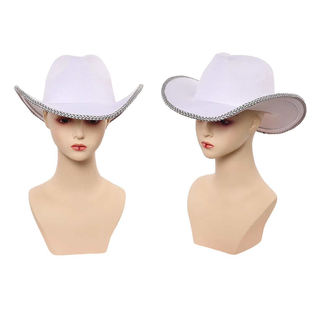 2026 Pirate Cosplay Nico Robin White Woolen Hat Women Adult Cosplay Cap Halloween Party Carnival Accessories view 2