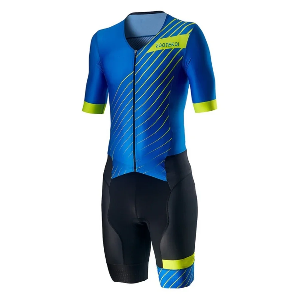 

2020 ZOOTEKOI Triathlo Skinsuit Cycling Sets Trisuit Short Sleeve MTB Maillot Ciclismo Clothing bike Jersey ropa ciclismo hombre