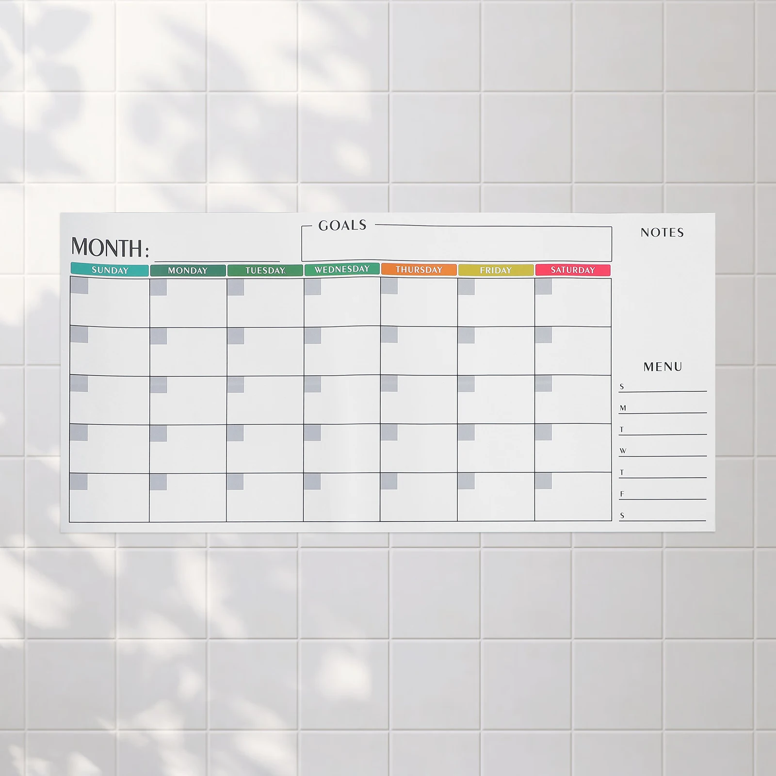 

Planner Calendar Wall Erasable for Dry Erase Board Large Paper