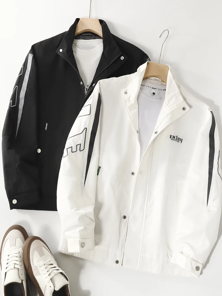 

Мужская модная тяжелая вышивка Jaet с воротником-стойкой oulder Sve, весенне-осенняя новая молодежная ветрозащитная верхняя одежда