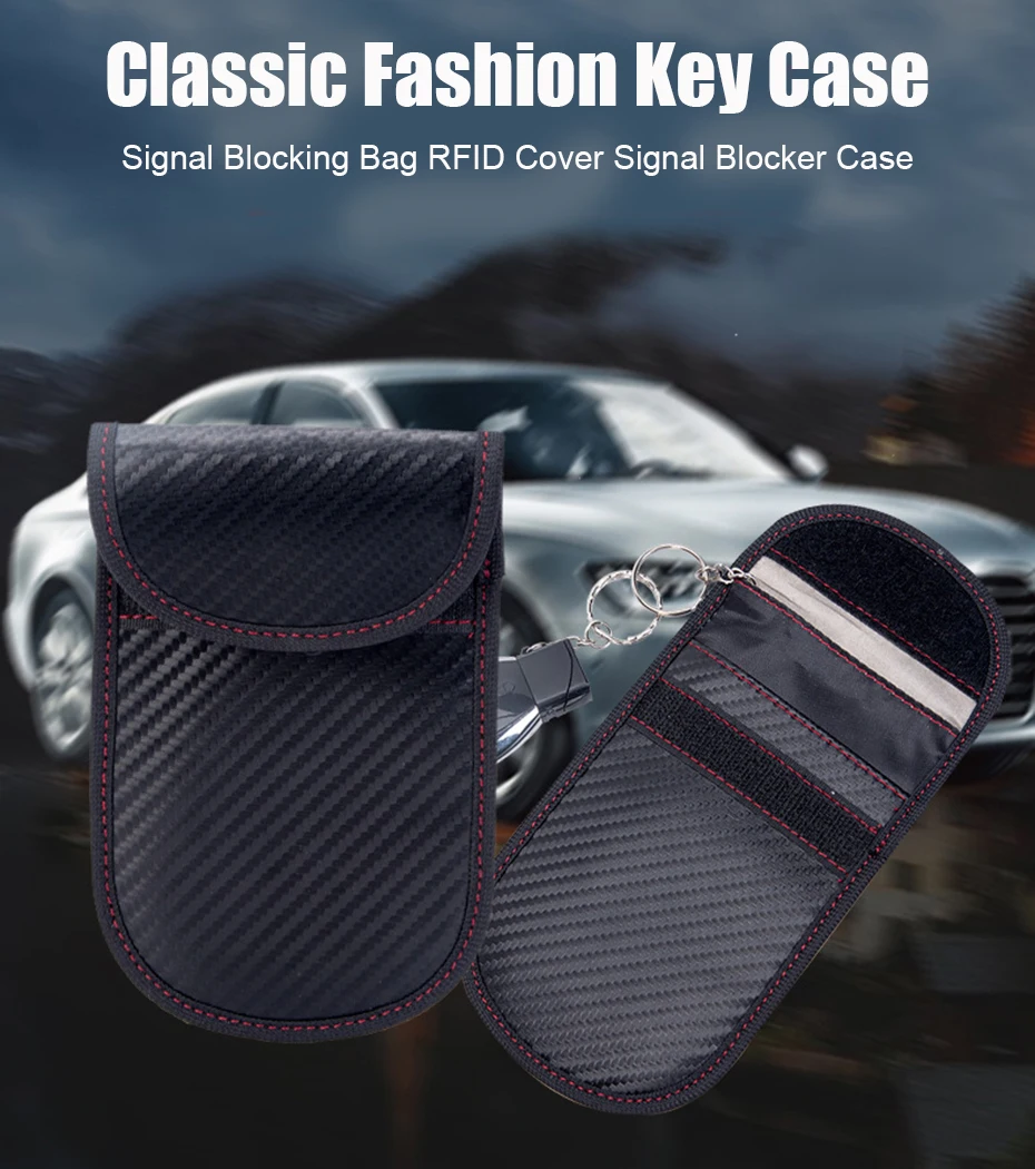 Custodia Anti-RFID Per Chiavi Auto, Custodia Anti-RFID Con Blocco Del Segnale Faraday Confezione Da 2 Custodie Anti Rfid Per Chiavi Auto Custodia Protettiva Anti Rfid In Fibra Di Carbonio 92006085