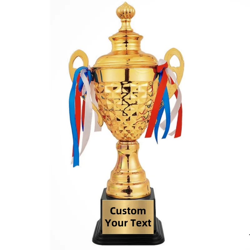 Customizable Metal Awards Trophy Gift Sport Soccer Football Cup Trophy Free Personalized Trophy,Kids Match Birthday Gifts