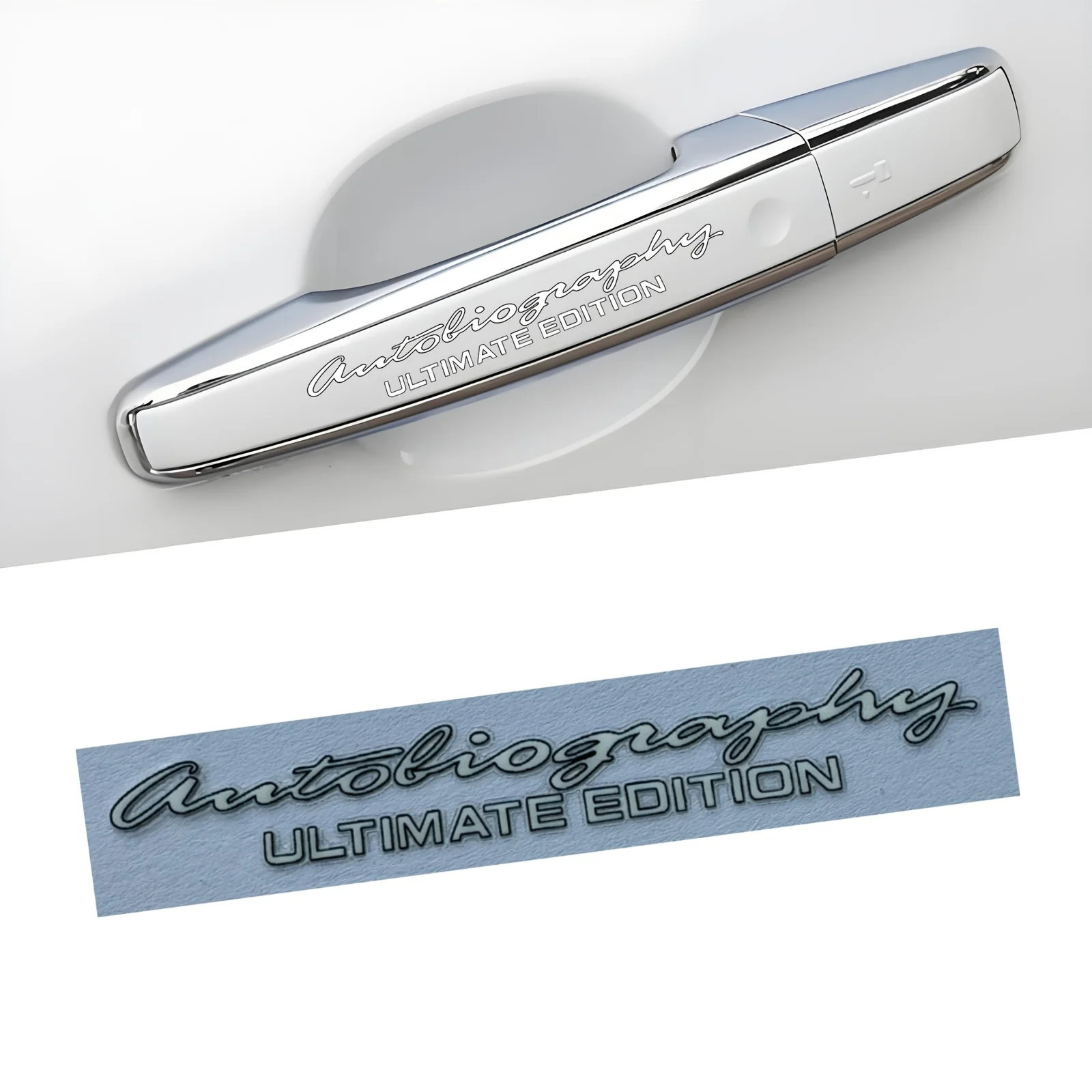 Autocollant logo Autobiography Ultimate, autocollant de badge de voiture de qualité supérieure, décoration extérieure parfaite pour SUV et berline, 2 pièces