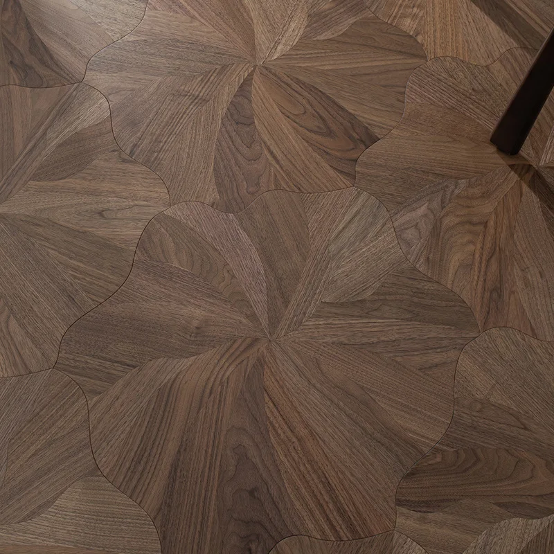 Black Walnut Parquet Engineered Birch Multi‑Layer Floor Eco‑Friendly for Bedroom Underfloor Heating