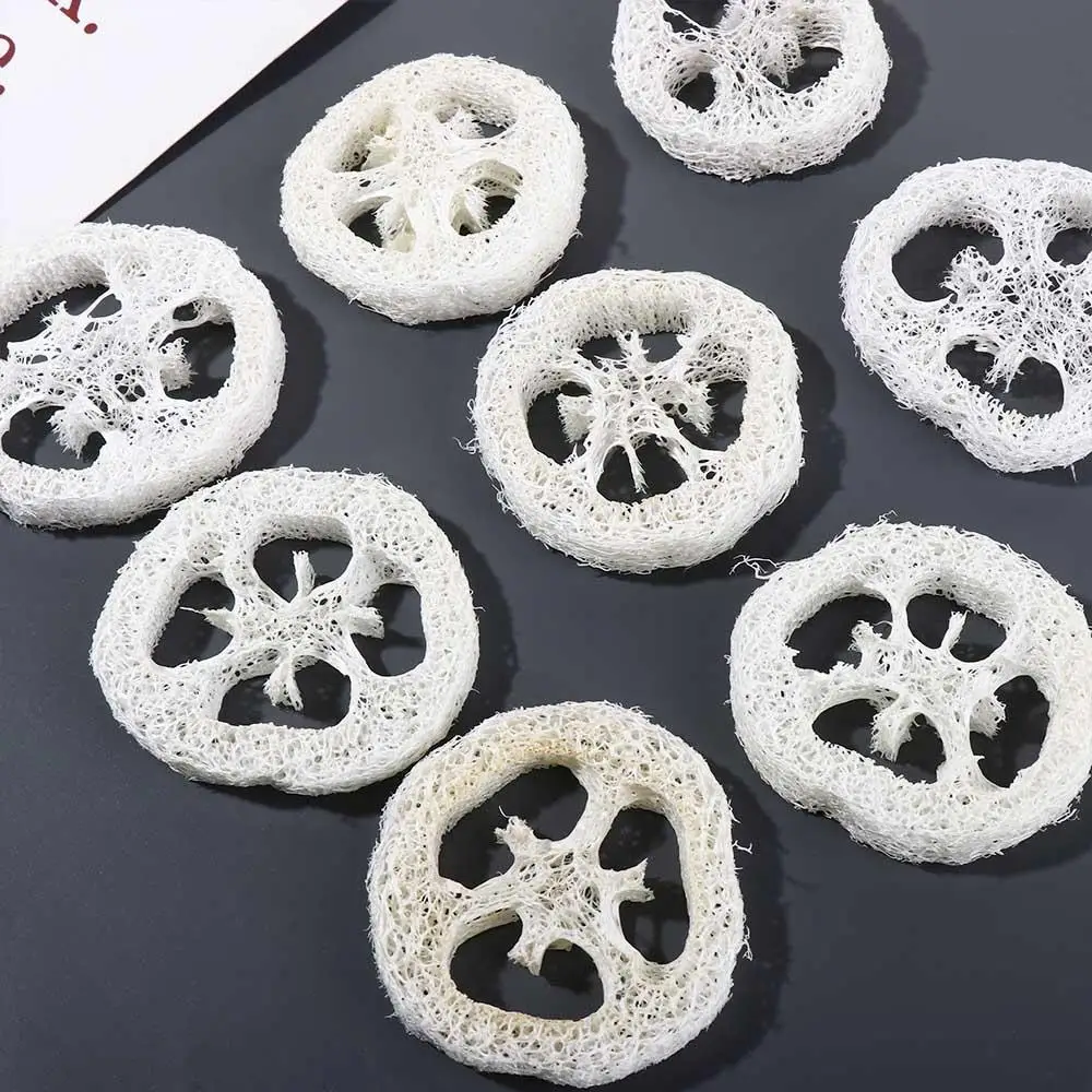 Biodegradable Home Reusable Loofah Slices Natural Easy To Clean Scouring Pad Scrub Sponge Soap Saver Scrubber