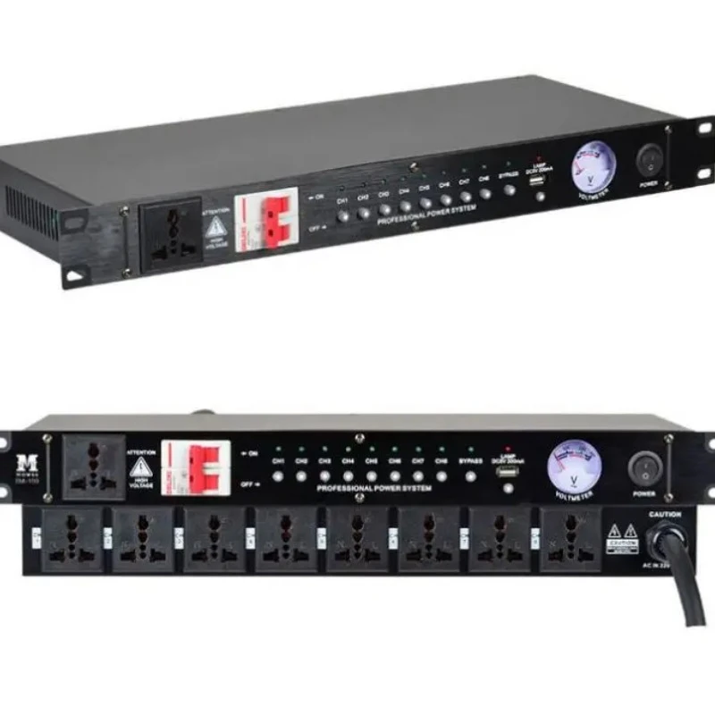 Professional sound system power sequencer Supply power distribution for audio system